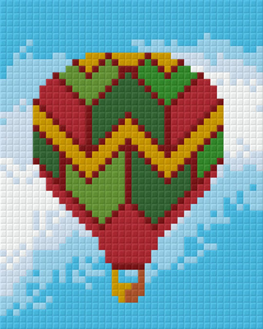 Hot Air Balloon 1 One [1] Baseplate PixelHobby Mini-mosaic Art Kit